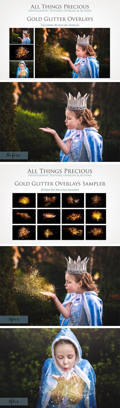 Fine Art Golde Glitter Overlays - 1779537