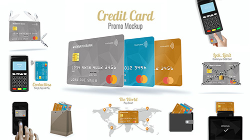 Credit Card Promo Mock-up - Project for After Effects (Videohive) 