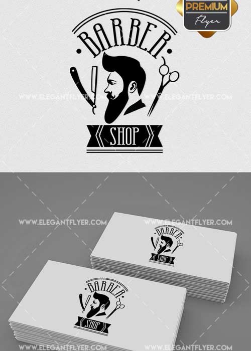 Barber Shop Logotype V1 Premium Logo Template
