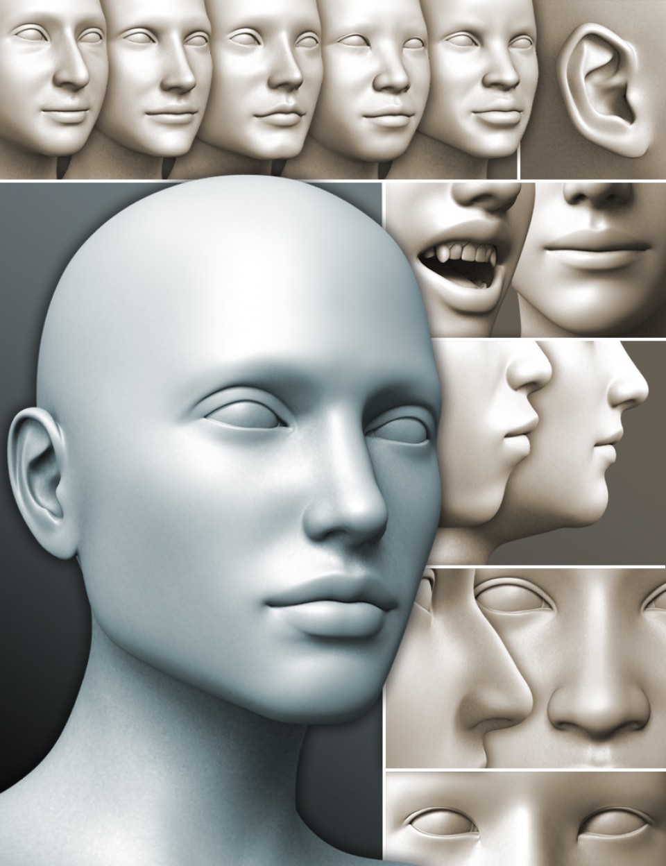 200 Plus – Head &amp;amp; Face Morphs for Genesis 3 Female(s)
