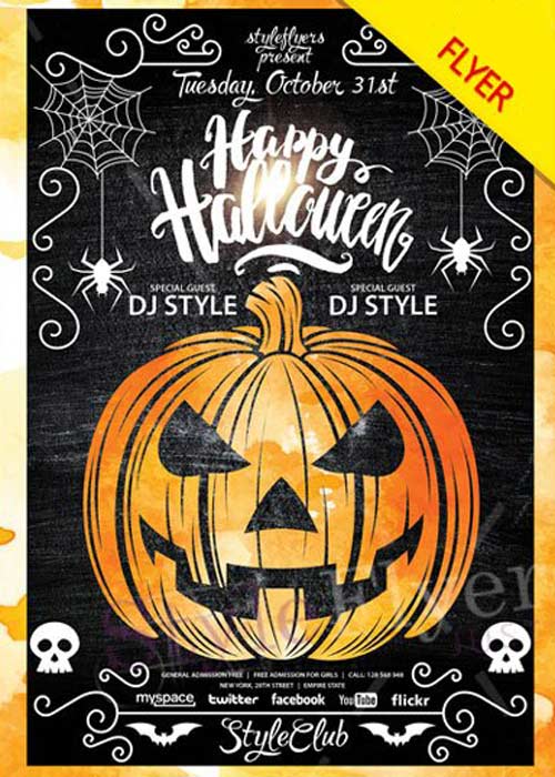 Halloween Party 2017 V7 PSD Flyer Template