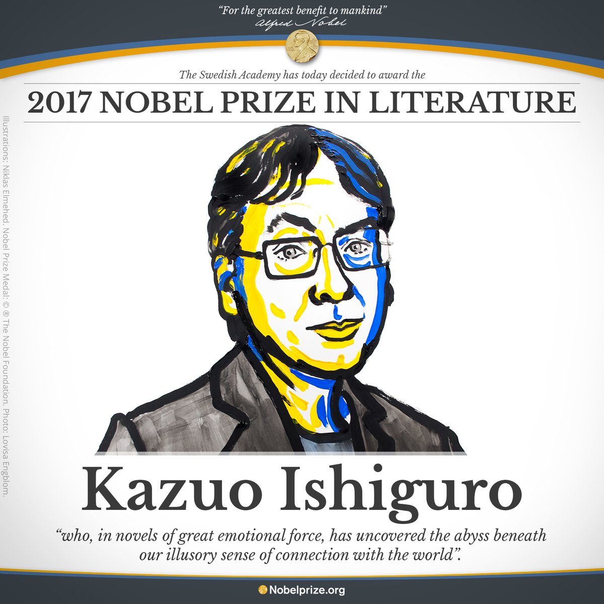 Нобелевскую премию по литературе получил британец Кадзуо Исигуро