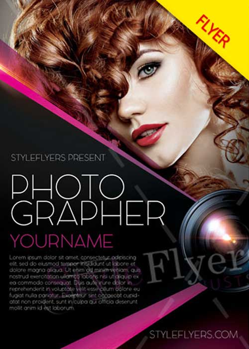 Photographer V48 PSD Flyer Template