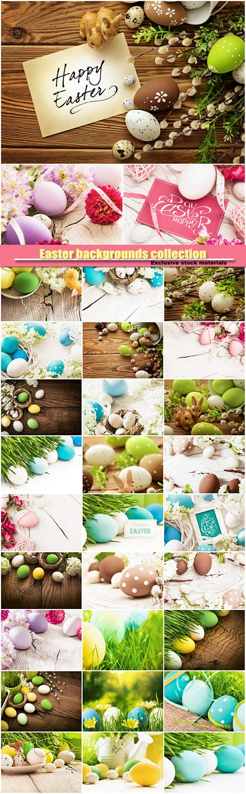 Easter backgrounds collection