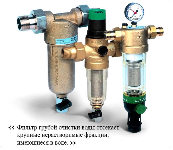 Различные фильтры на водопроводные трубы
