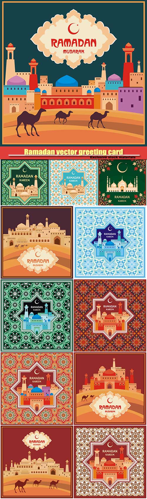 Ramadan vector greeting card