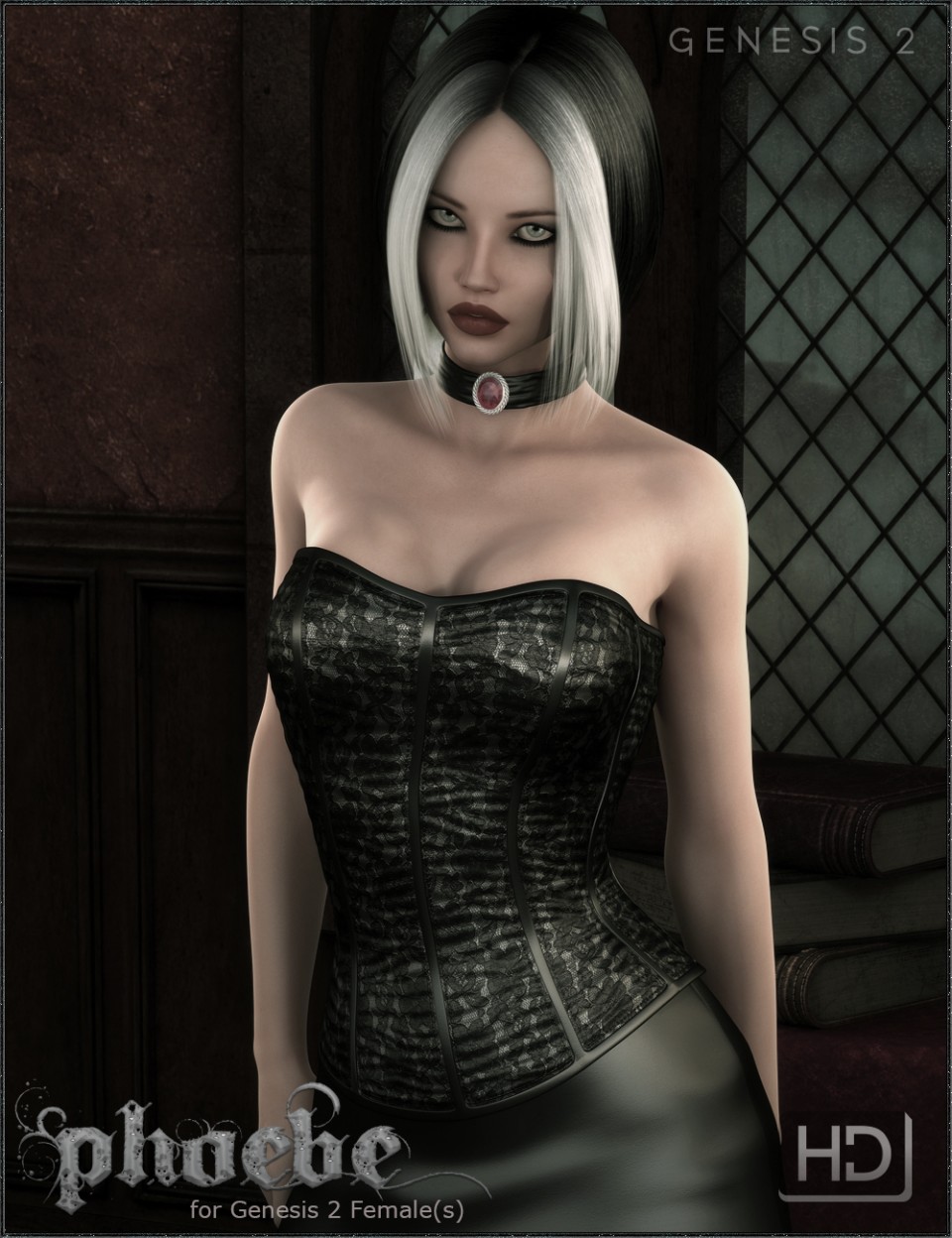 Phoebe HD Bundle – Gothic Character, Outfit and Hair