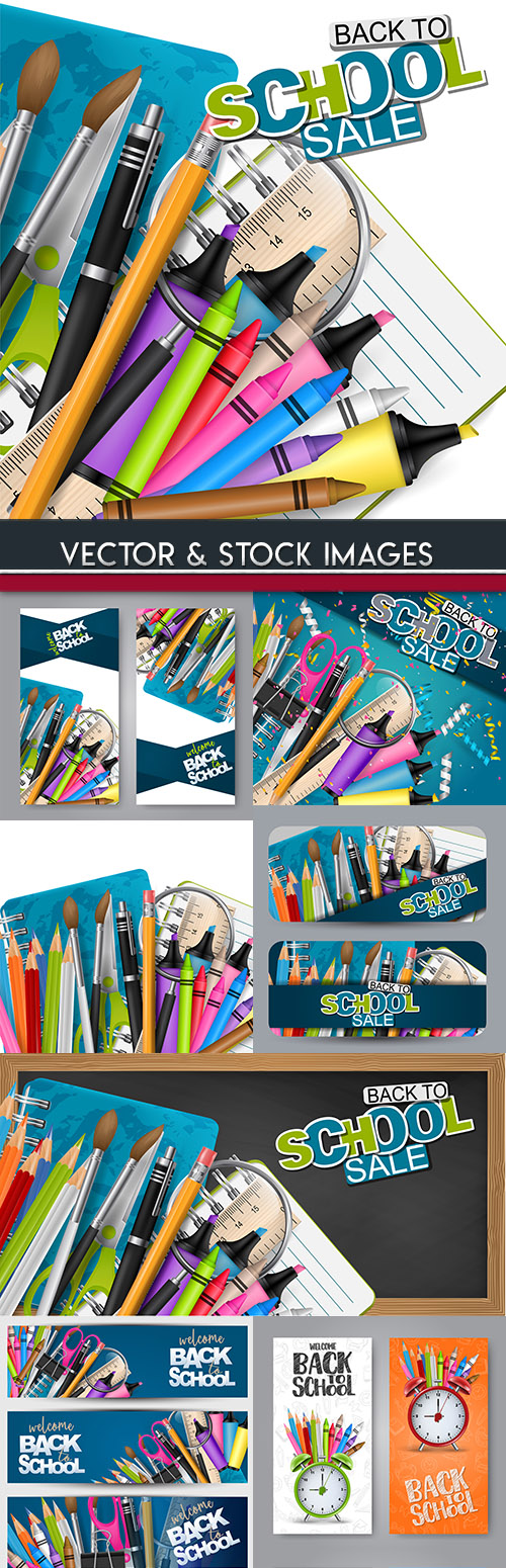 Back to school and accessories element illustration 21