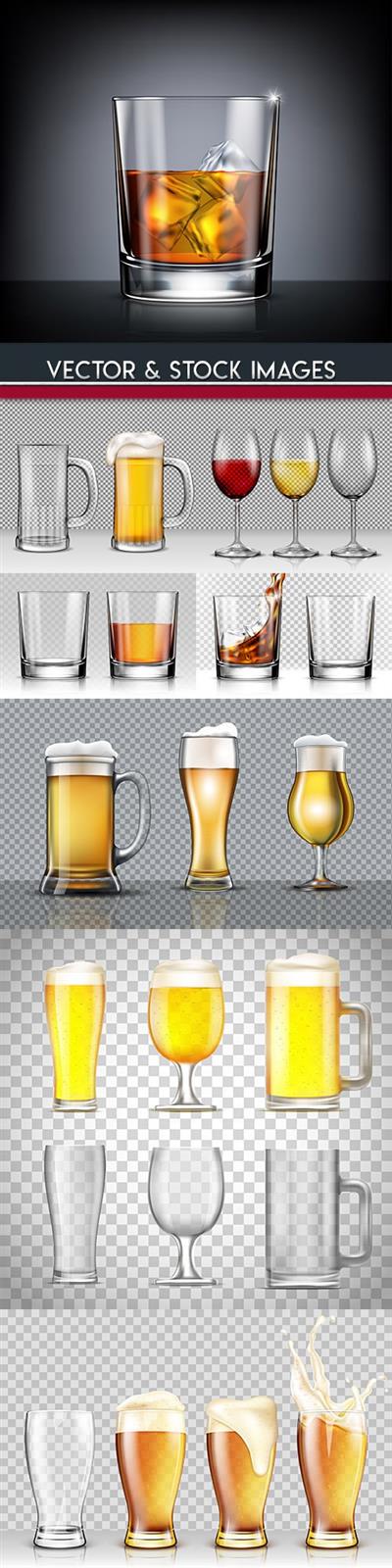 Glass glass for whisky beer and alcoholic beverages