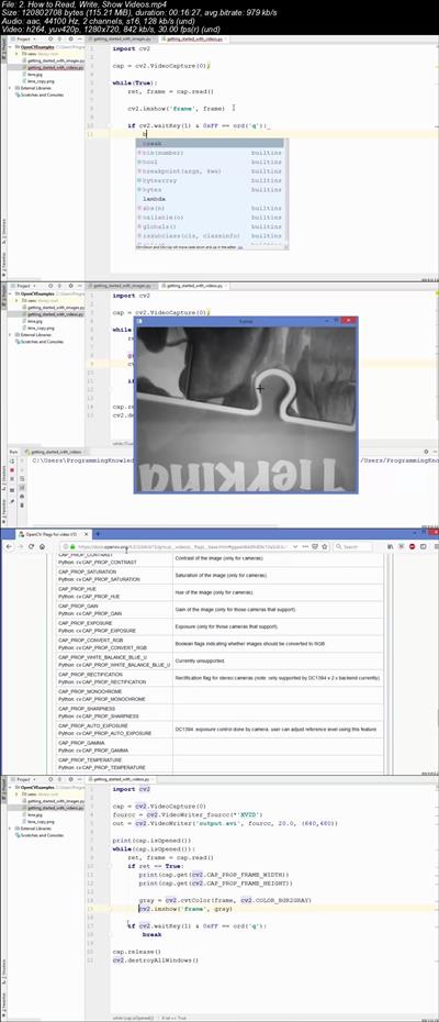 Python For Vision and Detection OpenCv Python
