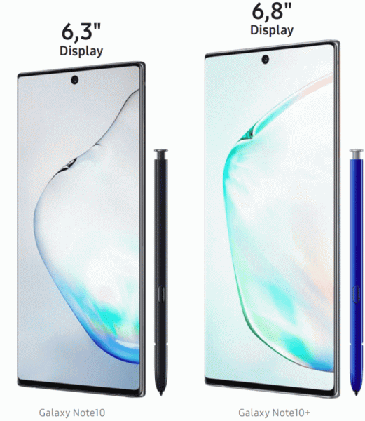 Смартфоны Samsung Galaxy Note10 и Note10+ представлены официально, цены стартуют с оценки в 950 евро