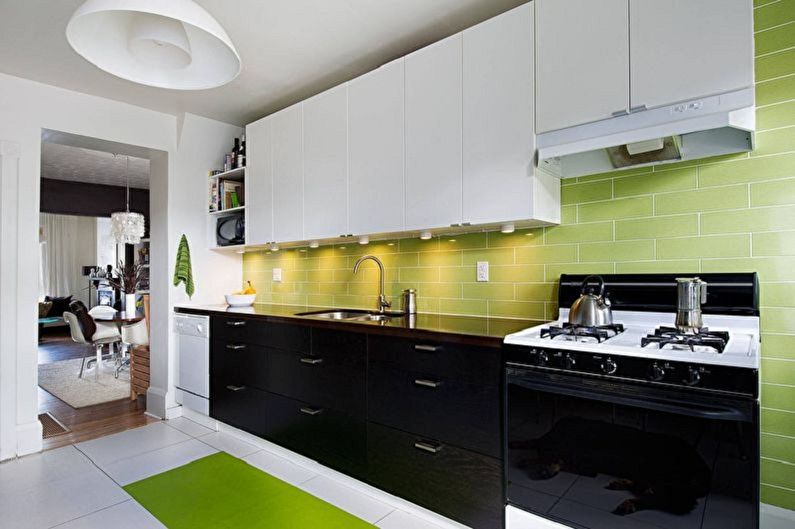 Бело-зеленая кухня (90 фото) - дизайн интерьера, идеи для ремонта и отделки