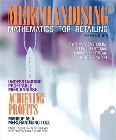 Merchandising Mathematics for Retailing (5th Edition)