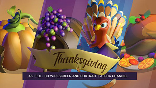 Happy Thanksgiving 3D - Project for After Effects (Videohive)