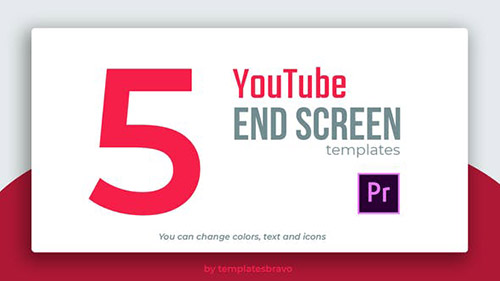 YouTube End Screens Premiere Pro Templates (Videohive)