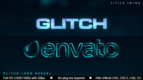 Glitch Title Logo Intro - Project for After Effects (Videohive)