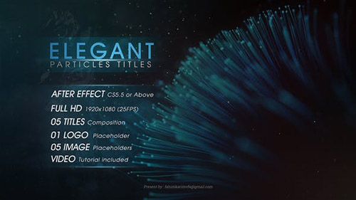 Elegant Particles Titles 22573217 - Project for After Effects (Videohive)