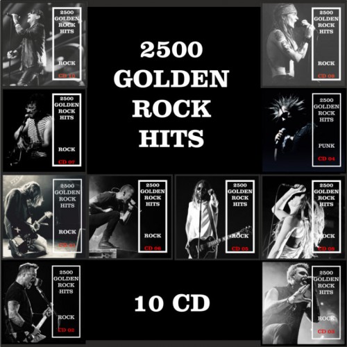 2500 Golden Rock Hits (10 CD) (2019)
