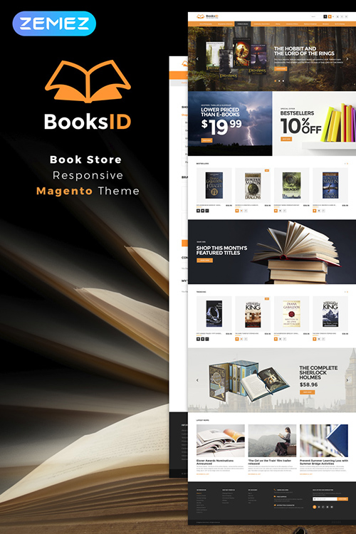 BooksID - Book Store Magento Theme 63978