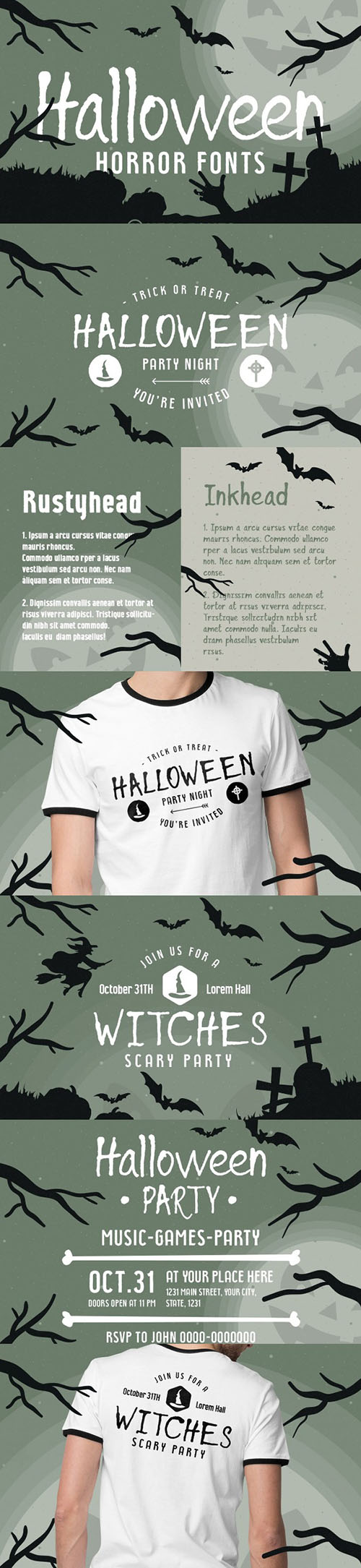 Halloween Horror Font Bundle